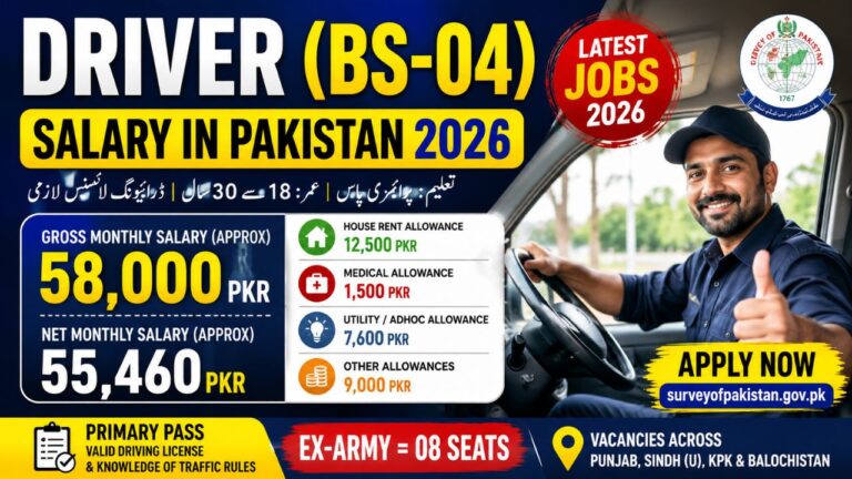 Driver (BS-04) Salary in Pakistan