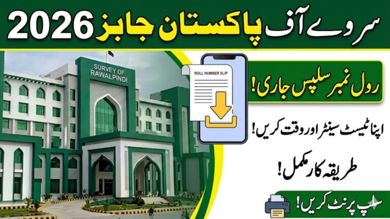 Survey of Pakistan Roll Number Slips Downloads