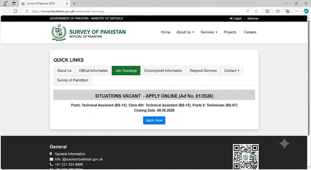 Survey of Pakistan Recruitment: Career Guide, Job Profiles, Pay Scale Structure, and Selection Process